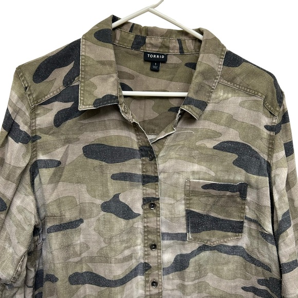 torrid Tops - Torrid Camo Button Down Top